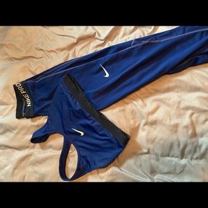 Nike bra and leggings athletic set